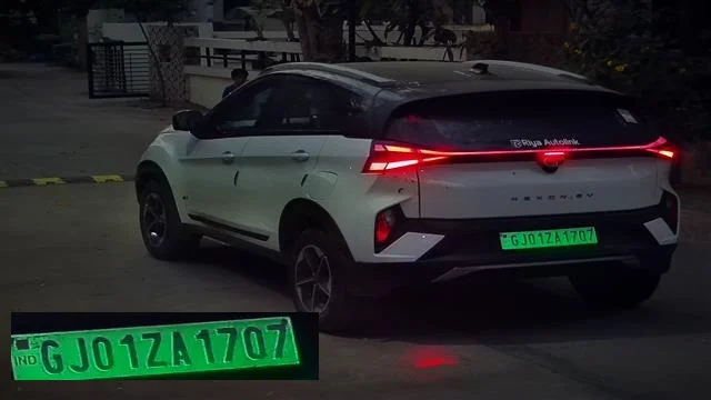 Capture EV green license plate
