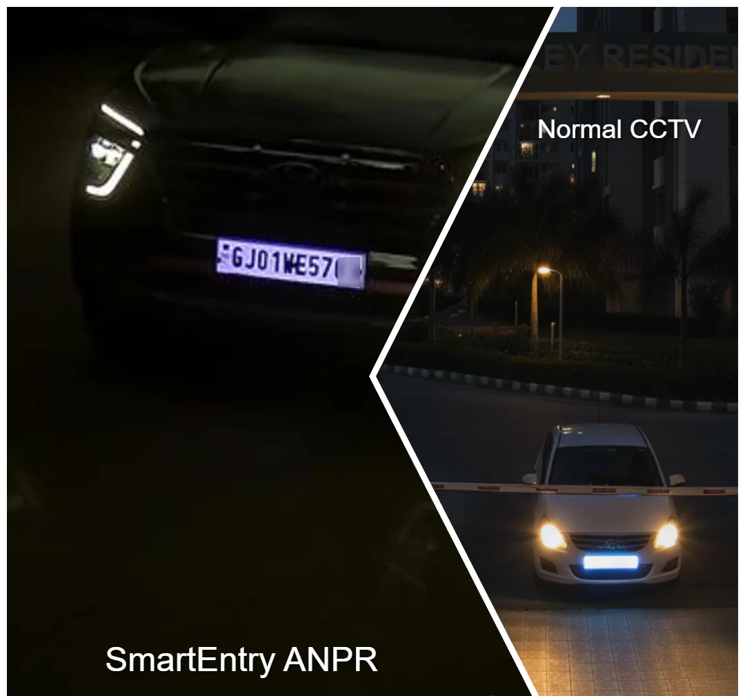 Normal cctv vs lpr camera night time